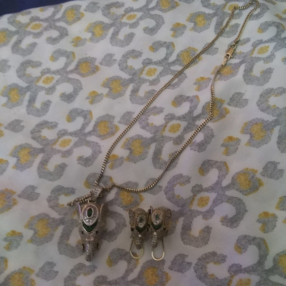 Set of good Luck elephant and all sterling silver shubby chic retro style, 8pcs. - Picture 5 of 6